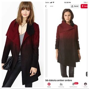 Ombré wool pea coat